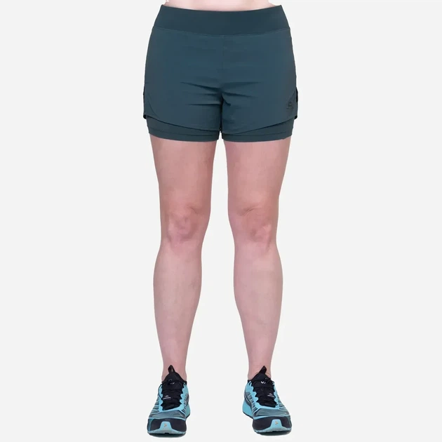 Шорти Mountain Equipment Dynamo Women's Twin Short (Bluefin 14) з еластичним поясом та внутрішніми шортами з м'якого матеріалу (ME-005986.1805.14) - зображення 2