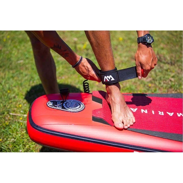 Ліш Aqua Marina Paddle Board Coil 10'/7mm Спіральний шнур Комфортна широка неопренова застібка Міцні сталеві шарніри (701365ALP) (B0303930) - зображення 6