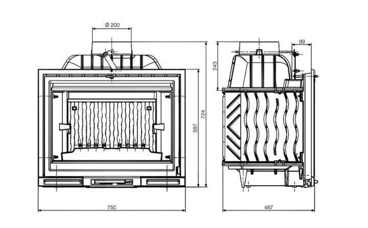 Камінна топка KAWMET Premium SIREN (14 kW) EKO - Фото 7 Камінна топка KAWMET Premium SIREN (14 kW) EKO - изображение 7