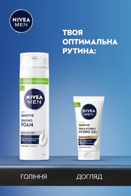 Гидрогель для лица NIVEA для чувствительной кожи и щетины с витамином Е и экстрактом ромашки 50 мл (5900017093192/9005800377377) - изображение 14