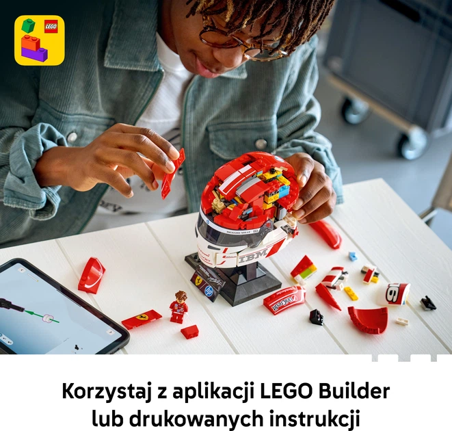 Zestaw klocków LEGO Editions Formula 1 Kask Charles Leclerc Scuderia Ferrari HP 886 elementów (43014) - obraz 7