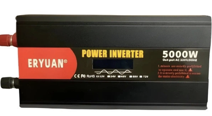 Инвертор Eryuan 5000W 12V → 220V с LCD и вольтметром - изображение 2