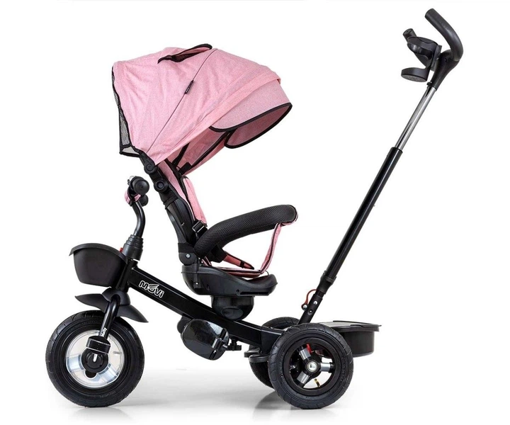 Детский 3-колесный велосипед Milly Mally Movi 5 в 1 Black-Pink 6181, 5907090700177 - изображение 4