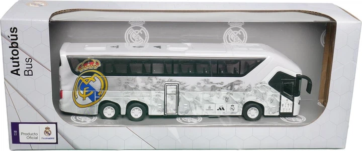 Модель автобуса Banbo Toys Official Bus Real Madrid біло-блакитний 16669 (8436573616669) - зображення 5