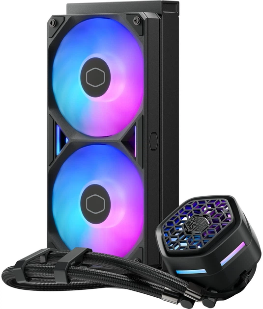 Chłodzenie wodne Cooler Master MasterLiquid 240 Atmos II VRM Fan ARGB Black (MLX-D24M-A25SZ-V1) - Zdjęcie 2 Chłodzenie wodne Cooler Master MasterLiquid 240 Atmos II VRM Fan ARGB Black (MLX-D24M-A25SZ-V1) - obraz 2
