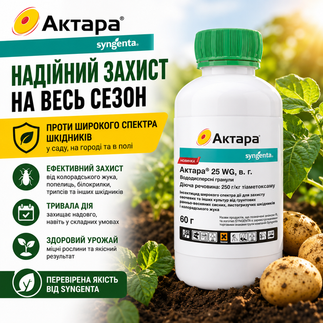 Инсектицид Syngenta Актара, 60 гр - изображение 2
