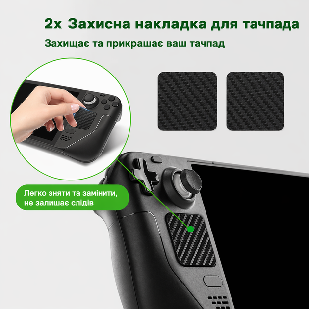 Защитный набор 13 в 1 JYS наклейки на трекпад Steam Deck, OLED тачпад стикеры, силиконовые накладки, угловой переходник, кольца на стеки - Фото 6 Защитный набор 13 в 1 JYS наклейки на трекпад Steam Deck, OLED тачпад стикеры, силиконовые накладки, угловой переходник, кольца на стеки - изображение 6
