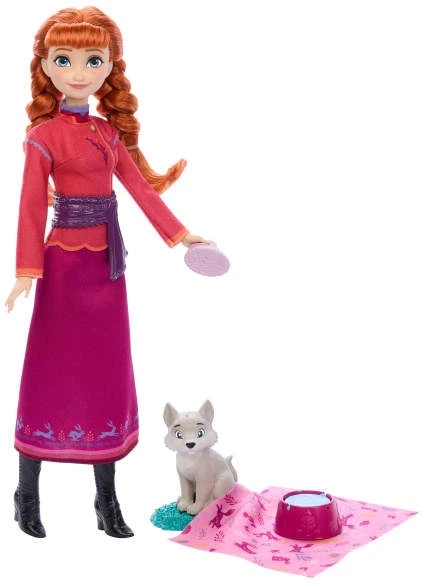 Лялька Mattel Disney Frozen Anna і вовченя з аксесуаром JFG17 WB4 (1947352959137) - Фото 1 Лялька Mattel Disney Frozen Anna і вовченя з аксесуаром JFG17 WB4 (1947352959137) - зображення 1