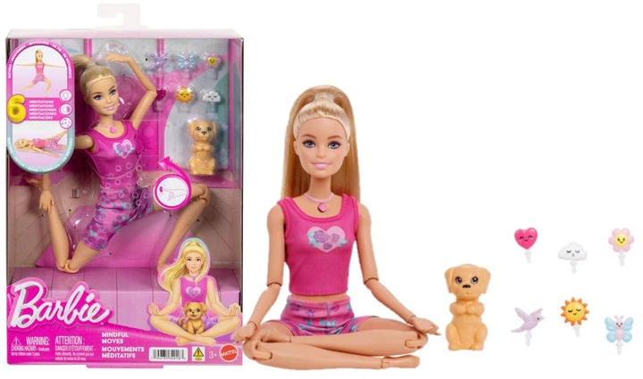 Інтерактивна лялька Mattel Barbie Mindful Moves із цуценям JJN55 W3 (194735340163) - Фото 1 Інтерактивна лялька Mattel Barbie Mindful Moves із цуценям JJN55 W3 (194735340163) - зображення 1