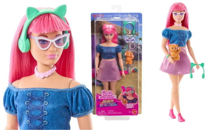 Лялька Mattel Barbie Daisy Beach Detectives з аксесуаром JFV66 WB4 (194735306312) - Фото 1 Лялька Mattel Barbie Daisy Beach Detectives з аксесуаром JFV66 WB4 (194735306312) - зображення 1