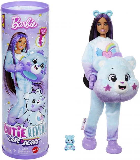Лялька Mattel Barbie Cutie Reveal Care Bears серія 2 Фіолетова JFV61 TUB4 (194735306275) - Фото 1 Лялька Mattel Barbie Cutie Reveal Care Bears серія 2 Фіолетова JFV61 TUB4 (194735306275) - зображення 1