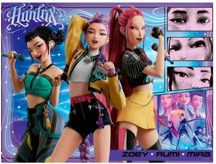 Puzzle Ravensburger K‑Pop Demon Hunters XXL 100 elementów 12002222 (4005555022220) - obraz 2