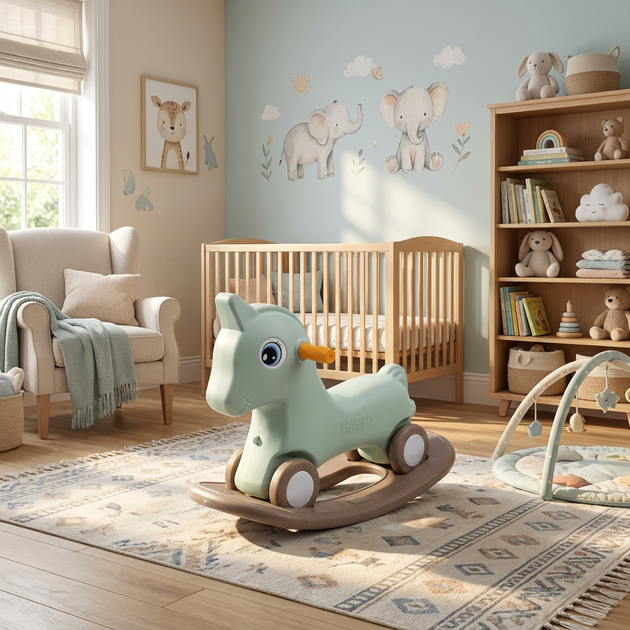 Каталка качалка беговел пони мятная 2в1 SP-Sport Happy Pony 1744 Mint-Beige - Фото 10 Каталка качалка беговел пони мятная 2в1 SP-Sport Happy Pony 1744 Mint-Beige - изображение 10