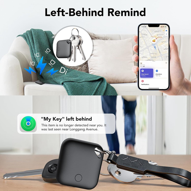 Bluetooth трекер CASCHO Air Tracker Tag 4 шт для Apple Find My, поиск ключей и багажа, IP67, iOS - изображение 6