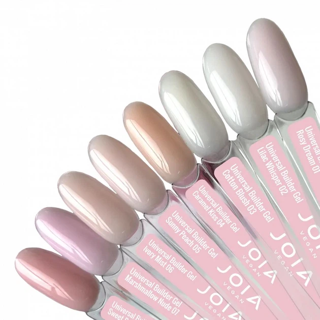 Универсальный моделирующий гель для ногтей бежевый 04 Caramel kiss JOIA vegan 15 мл 4820259343644 - изображение 3