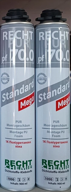 Піна монтажна професійна RECHT PUR PF 70 Mega Standart 900 мл - зображення 2
