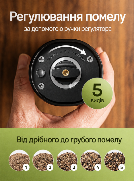 Мельница для специй электрические мельницы для соли перца и специй перцемолка электромельница аккумуляторная перечница солонка автоматический измельчитель для специй электроперечница с подставкой набор 2 шт OnePro Серый 66193 - изображение 3