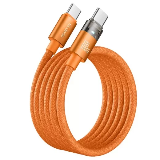 Кабель Mcdodo CA-5585 Data Cable USB-C to USB-C 100W 1.2м Orange - Фото 3 Кабель Mcdodo CA-5585 Data Cable USB-C to USB-C 100W 1.2м Orange - изображение 3