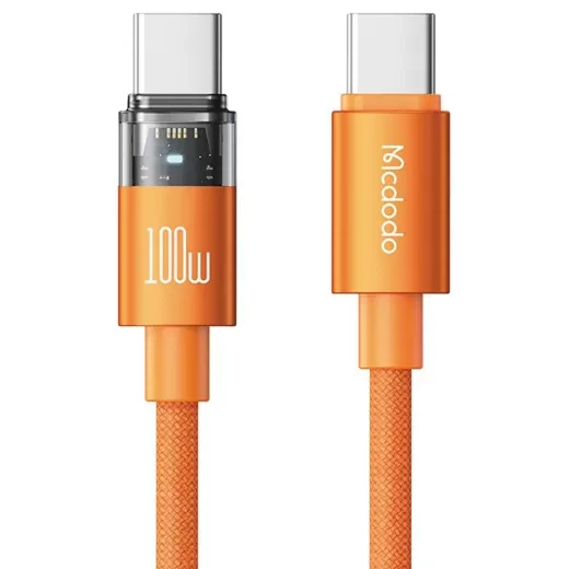 Кабель Mcdodo CA-5585 Data Cable USB-C to USB-C 100W 1.2м Orange - Фото 5 Кабель Mcdodo CA-5585 Data Cable USB-C to USB-C 100W 1.2м Orange - изображение 5