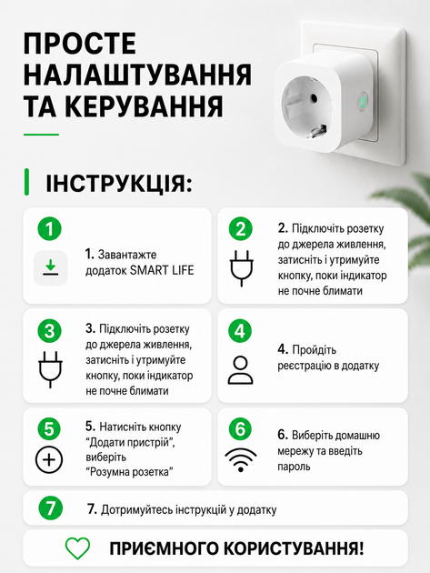 Умная розетка с wi-fi таймером смарт с выключателем для экономии энергии программируемая для автоматического управления электроприборами для автоматизации включения отключения Tuya для интернета дома дачи кухни квартиры OnePro Белая 74005 - изображение 6