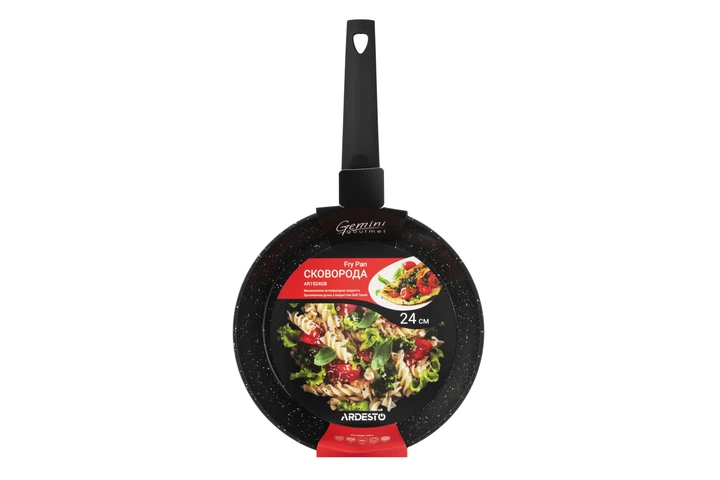 Сковорода Ardesto Gemini Gourmet Spoleto, 24см, алюміній, чорний (00106663) - зображення 3