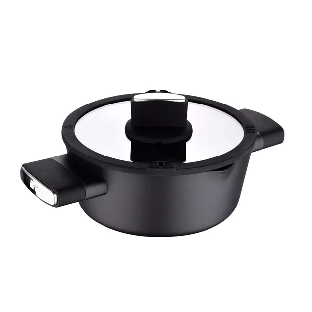 Каструля Bergner Ion plus з кришкою 2 л 20 см BG-35910-BK чорний (00128355) - Фото 1 Каструля Bergner Ion plus з кришкою 2 л 20 см BG-35910-BK чорний (00128355) - зображення 1