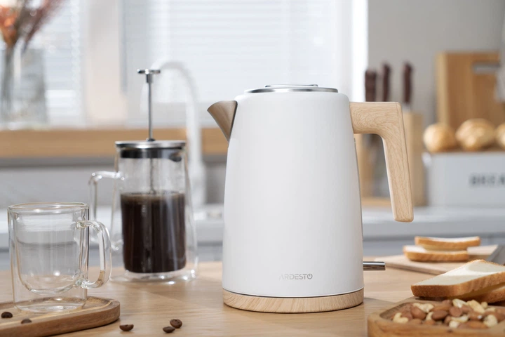 Електрочайник Ardesto EKL-F420WWD, 1.7л, метал, мат, Strix, білий (00109443) - изображение 6