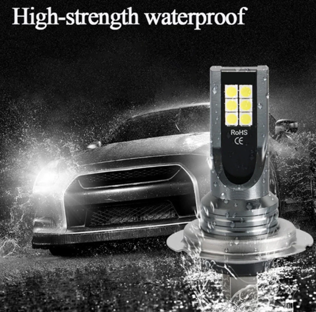 LED лампы H7 12 SMD 3030 6000 K для фар и противотуманных фар комплект 2 шт - изображение 6