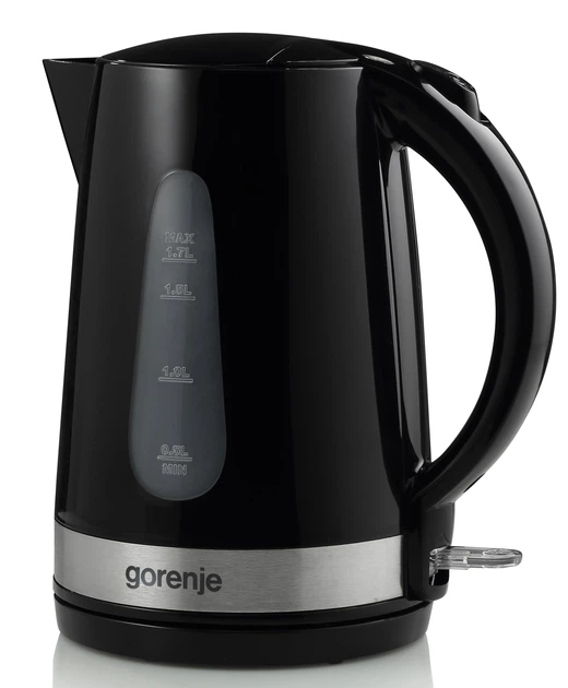 Електрочайник Gorenje, 1,7л, пластик, чорний (00109472) - Фото 1 Електрочайник Gorenje, 1,7л, пластик, чорний (00109472) - изображение 1