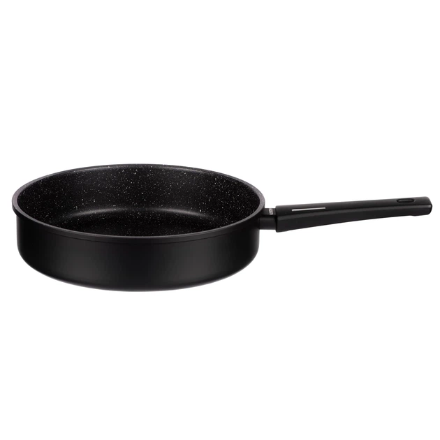 Сковорода глибока з кришкою Ardesto Gemini Gourmet Andria, 28см, алюміній, чорний (00106712) - зображення 3