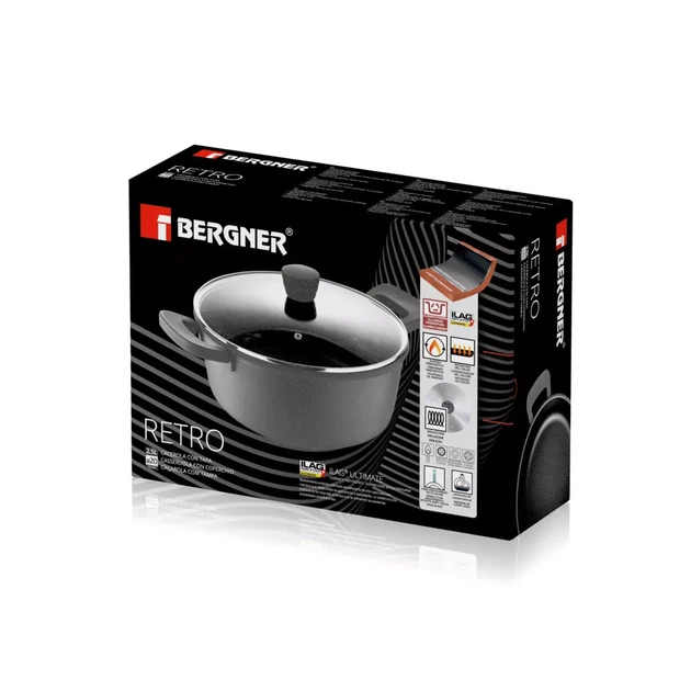 Каструля Bergner Retro з кришкою 2.5 л 20 см BG-30737-NP (00128353) - зображення 2