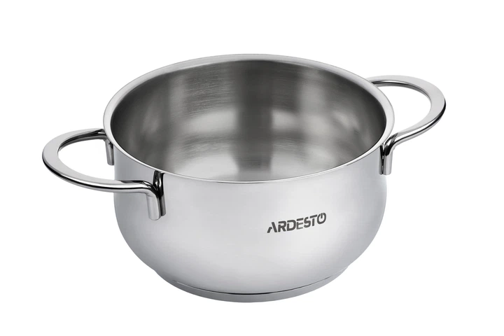 Каструля Ardesto Black Mars зі скляною кришкою нержавіюча сталь 2,3л діаметр 18см AR0723S чорна (00107425) - зображення 3