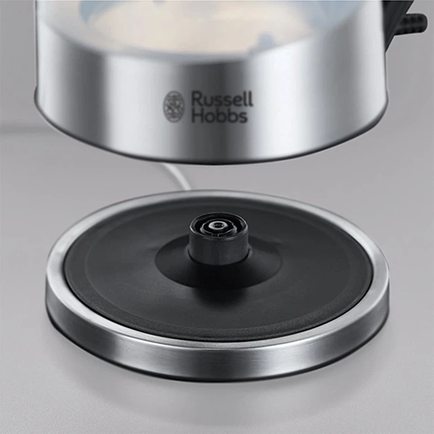 Електрочайник Russell Hobbs Purity 1л, скло, з фільтром Brita, сріблясто-чорний (00109380) - изображение 2