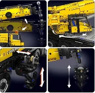 Конструктор Mould King 17073 Мобильный кран LTM 1110 на радиоуправлении || Автокран на пульте || 3218 деталей - Фото 6 Конструктор Mould King 17073 Мобильный кран LTM 1110 на радиоуправлении || Автокран на пульте || 3218 деталей - изображение 6