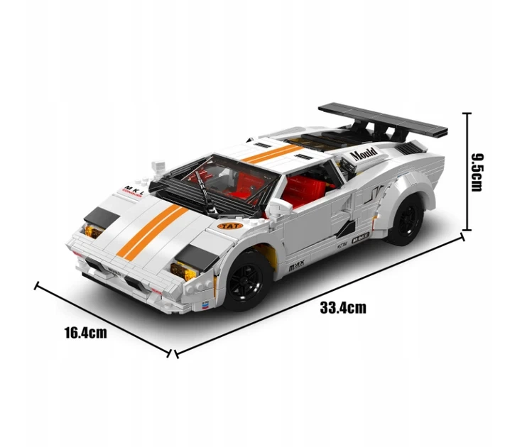 Конструктор на Радіокеруванні | Спорткар | Mould King 13194 || Lamborghini Countach || 1384 деталей - зображення 3