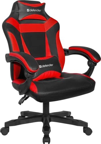 Игровое кресло Defender Master, Black/Red, экокожа (64359) - Фото 2 Игровое кресло Defender Master, Black/Red, экокожа (64359) - изображение 2