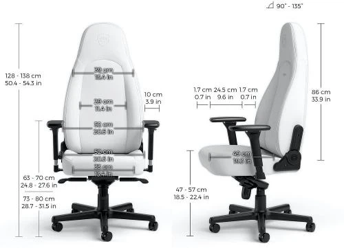 Ігрове крісло Noblechairs ICON "White Edition" (NBL-ICN-PU-WED) - Фото 6 Ігрове крісло Noblechairs ICON "White Edition" (NBL-ICN-PU-WED) - зображення 6