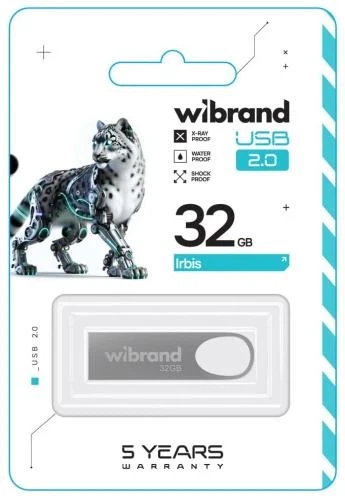 Флеш накопичувач USB 32Gb Wibrand Irbis, Silver, USB 2.0 (WI2.0/IR32U3S) - Фото 2 Флеш накопичувач USB 32Gb Wibrand Irbis, Silver, USB 2.0 (WI2.0/IR32U3S) - зображення 2