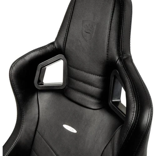 Игровое кресло Noblechairs EPIC, Black, натуральная кожа (NBL-RL-BLA-001) - Фото 3 Игровое кресло Noblechairs EPIC, Black, натуральная кожа (NBL-RL-BLA-001) - изображение 3