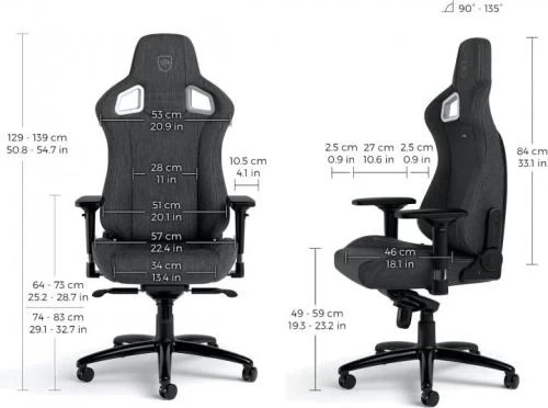 Ігрове крісло Noblechairs EPIC, Anthracite, тканина (NBL-EPC-TX-ATC) - зображення 7