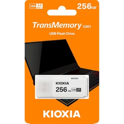 Флеш накопитель USB 256Gb Kioxia TransMemory U301, White, USB 3.2 Gen 1 (LU301W256GG4) - Фото 2 Флеш накопитель USB 256Gb Kioxia TransMemory U301, White, USB 3.2 Gen 1 (LU301W256GG4) - изображение 2