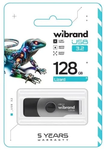 Флеш накопитель USB 128Gb Wibrand Lizard, Black, USB 3.2 Gen 1 (WI3.2/LI128P9B) - Фото 3 Флеш накопитель USB 128Gb Wibrand Lizard, Black, USB 3.2 Gen 1 (WI3.2/LI128P9B) - изображение 3