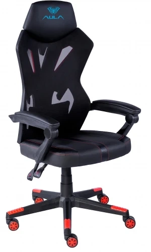 Игровое кресло Aula F010, Black/Red - Фото 1 Игровое кресло Aula F010, Black/Red - изображение 1