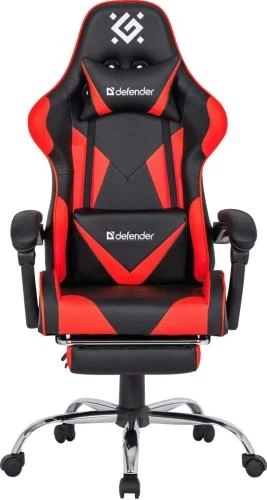 Игровое кресло Defender Pilot, Black/Red, экокожа (64354) - Фото 1 Игровое кресло Defender Pilot, Black/Red, экокожа (64354) - изображение 1