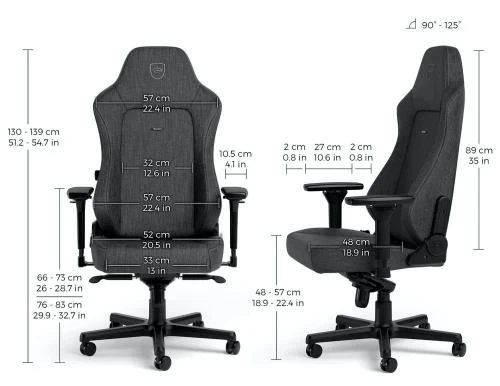 Игровое кресло Noblechairs HERO, Anthracite (NBL-HRO-TX-ATC) - Фото 8 Игровое кресло Noblechairs HERO, Anthracite (NBL-HRO-TX-ATC) - изображение 8