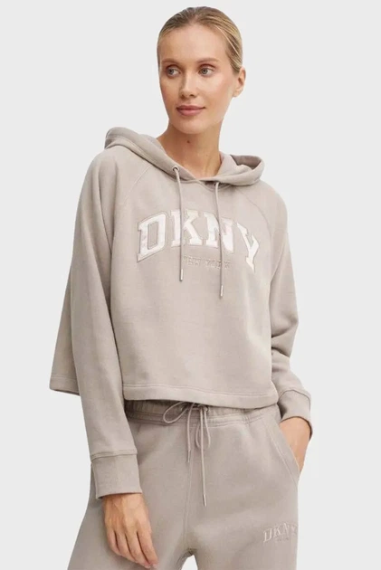 Жіноче сіре худі DKNY XS DP4T9811 - Фото 1 Жіноче сіре худі DKNY XS DP4T9811 - зображення 1