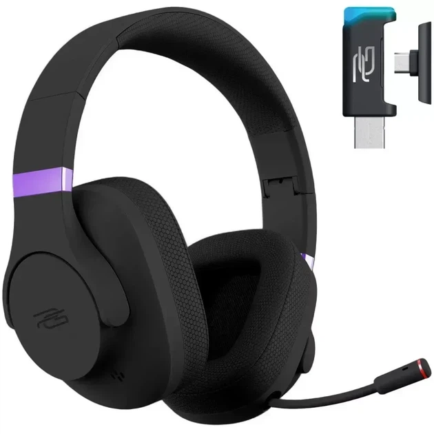 Бездротові ігрові навушники Proove Gaming Bliss Pro Black Геймерська гарнітура з мікрофоном та 2.4 ГГц / Bluetooth - Фото 1 Бездротові ігрові навушники Proove Gaming Bliss Pro Black Геймерська гарнітура з мікрофоном та 2.4 ГГц / Bluetooth - зображення 1
