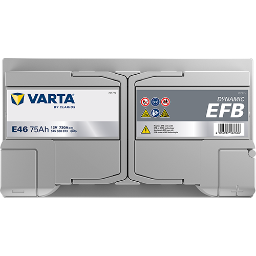 Автомобильный аккумулятор Varta Dynamic EFB 12В 75Ah 730A R+ для легкового авто (575500073) - изображение 4