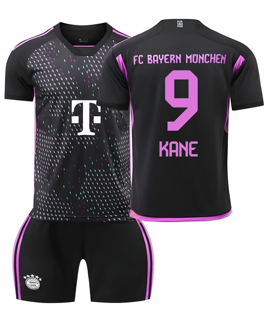 Форма футбольная детская Kane (Кейн) 9 Bavaria Munich (Бавария Мюнхен), сезон 24/25, 26 размер, рост 140-145 см, черная с фиолетовым - Фото 1 Форма футбольная детская Kane (Кейн) 9 Bavaria Munich (Бавария Мюнхен), сезон 24/25, 26 размер, рост 140-145 см, черная с фиолетовым - изображение 1