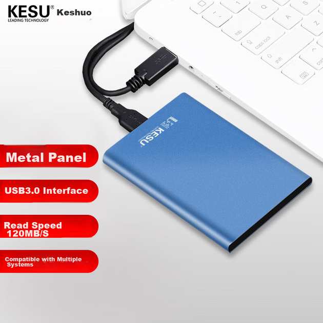 Портативный жесткий диск KESU 500 ГБ, высокая емкость, USB 3.0 K201, 2,5-дюймовый, небесно-голубой, внешний механический жесткий диск, хранилище для файлов и резервных копий фотографий, большой USB-накопитель. - изображение 10